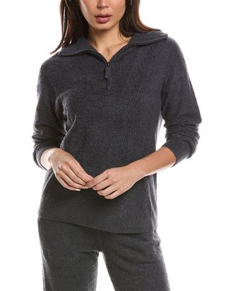 Barefoot Dreams Cozychic Lite Cable 1/2-Zip Pullover