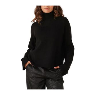 Object Object, Truien & Vesten, Dames, Zwart, XL, Wol, Zwarte hoge coltrui