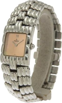 Fendi Pre-owned Watches, female, Gray, Size: ONE SIZE Pre-owned Orologi Stainless Steel Watch 680L