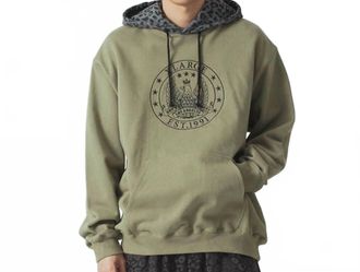 XLARGE Pattern Blocked Hooded Sweatshirt In Olive