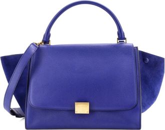 Celine Trapeze Bag Leather Medium satchel - Blauw