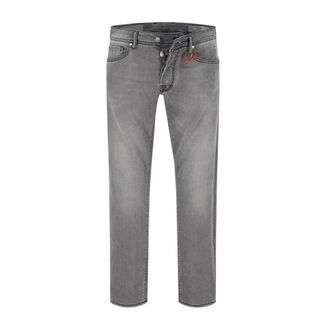Sartoria Tramarossa Slim Fit Jeans, male, Gray, W38, Grey Cotton Jeans with Black Stitching