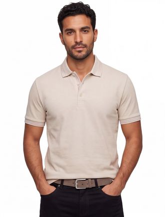 HUGO BOSS Boss Green Paddy normale fit beige effen katoen