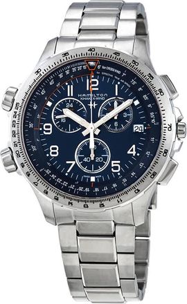 Hamilton Khaki X-Wind Quartz Blue Dial Mens Watch H77922141