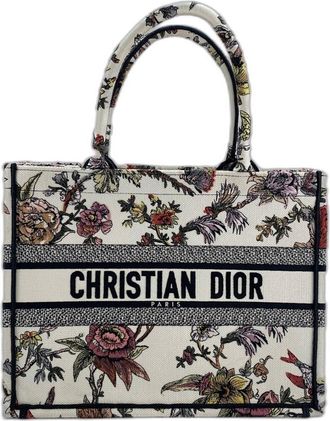 Dior White Canvas Tote Bag (Pre-Owned)