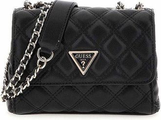 Guess Womens Shoulder Bag Black Polyurethane - Shoulder-Bags