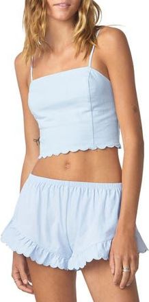 Florence By Mills Scallop Crop Camisole in Halogen Blue at Nordstrom Rack, Size Xx-Large
