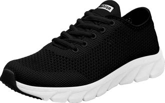 Generic Women Black Trainers Trainers for Women Arch Support Shoes Lightweight Wide Fit Orthopedic Trainer Breathable Mesh Sneakers Non Slip Running Sneakers 