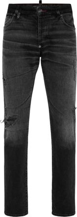 Philipp Plein Super Straight Cut Jeans - Heren - Slim Fit Jeans - Zwart - W30 - Katoen - Jeans
