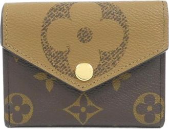 Louis Vuitton Monogram Marron Coated Canvas Wallet (Tri-Fold) (Pre-Owned)