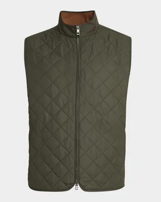 Peter Millar Men & apos;s Essex Quilted Stand-Collar Vest