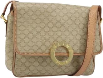 Celine Pre-owned Vintage Plastic Schoudertas - Dames - Vintage Schoudertas - Beige - ONE Size - Leer - Vintage