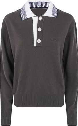 N&deg;21 Round-neck Truien - Dames - Ronde hals truien - Groen - M - Truien & Vesten