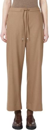 Max Mara Dames, Broeken, Bruin, Maat: 2XS Wol