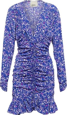 Isabel Marant Abito corto Lara con ruches - Blu