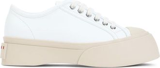 Marni Schoenen, Dames, Wit, 39 EU, Leer, Witte Veterschoenen Elegant Comfortabele Stijl