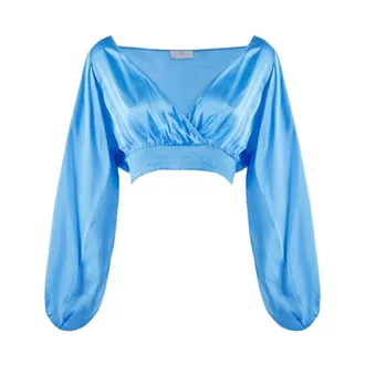 Nenette Blouses, female, Blue, Size: S Blusa