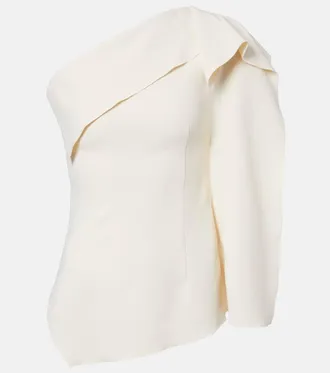 FFORME Lavinia draped one-shoulder top