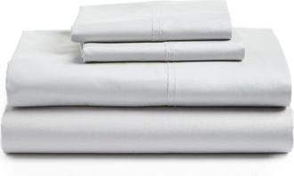 Nordstrom 400 Thread Count Organic Cotton Sateen Sheet Set in Grey Vapor at Nordstrom, Size California King