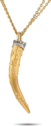 Carrera y Carrera 18K Yellow Gold Italian Horn Necklace CA01-122325