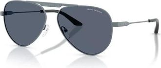 A|X Armani Exchange Ax 2060S Pilot Zonnebril - unisex - Zonnebrillen - Blauw - 58 MM - Accessoires