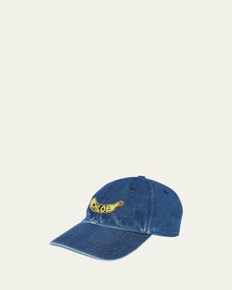 Chlo&eacute; Banana Patch Denim Cap