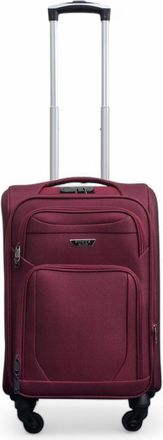 Infinity Leather Uitbreidbare zachte koffer voor in de cabine 50,5 x 37 x 26 cm Bagage geschikt voor Easyjet, Ryanair