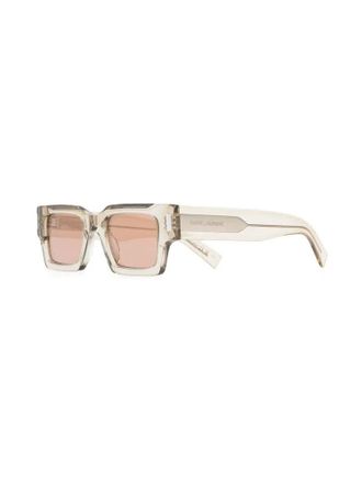 Saint Laurent Eyewear SL572006 Rectangular Frame Sunglasses - Yellow