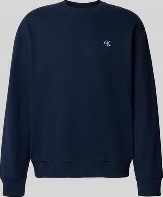 Calvin Klein Jeans Sweatshirt mit Label-Stitching in Marine, Größe XL