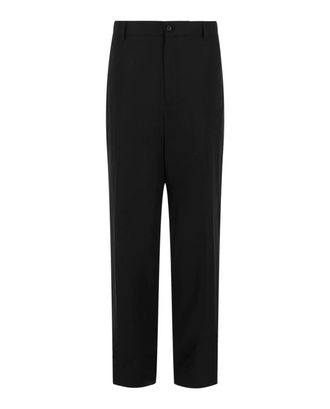 Ferragamo Womens Contrast Trim Pants In Black