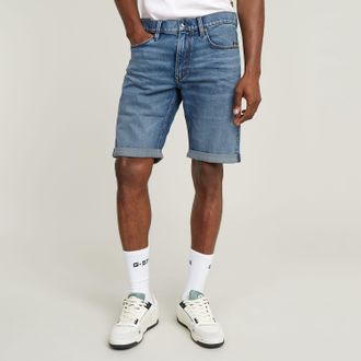 G-Star Jeansshorts G-STAR Mosa, Herren, Gr. 28, N-Gr, blau (faded cascade), Denim/Jeans, Obermaterial: 99% Baumwolle, 1% Elasthan, regular fit kniefrei, Jean