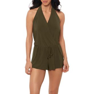 Magic Suit By Miraclesuit Bianca One-Piece Romper Swimsuit in Bamboo at Nordstrom Rack, Size 16