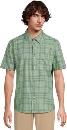 Marmot AirExchange Novelty Short Sleeve Shirt Mens Clothing Agate Green/Thunderhead : MD, Polyester