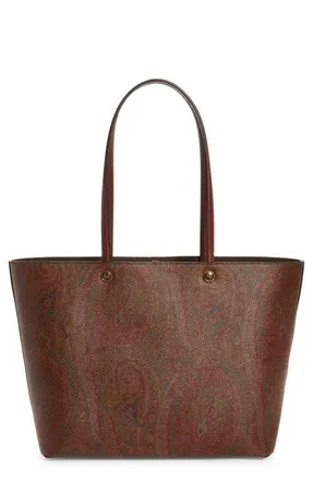 ハンドバッグ ETRO Handbags Women Fabric Brown Etro women's paisley jacquard fabric shopper bag
