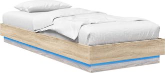 vidaXL Estructura De Cama Con Led Roble Sonoma 80 X 200 Cm Vidaxl