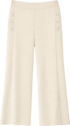 2-Biz Rany Wide Broeken - Dames - Wijde Broeken - Beige - L - Katoen - Broeken