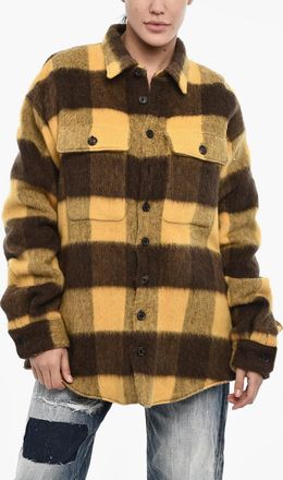 Dsquared2 Wool-Blend Overshirt with Buffalo Check and Pocket Dsquared2