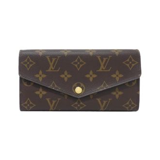 Louis Vuitton Monogram Fuchsia Marron Coated Canvas Long Wallet (Bi-Fold) (Pre-Owned)