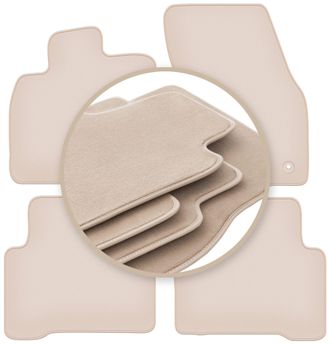 OEM Alfombrillas Premium Beige Para: Volkswagen Touran Ii Monovolumen 2016