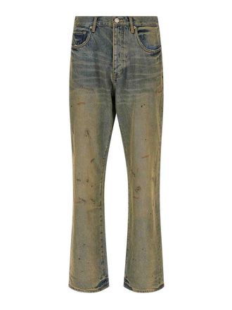 Purple P011 Dirty Oil Repair Jeans
