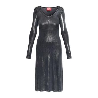 Diesel Midi Dresses, female, Gray, Size: 2XS D-Ama-Ls Dress