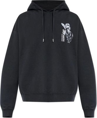 Dsquared2 Heren, Sweatshirts & Hoodies, Zwart, Maat: M Katoen