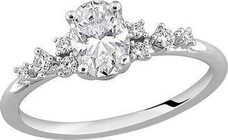 Rina Limor Silver 1.13 Ct. Tw. Created White Moissanite Classic Ring