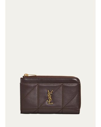 Saint Laurent Jamie Quilted Leather Card Case
