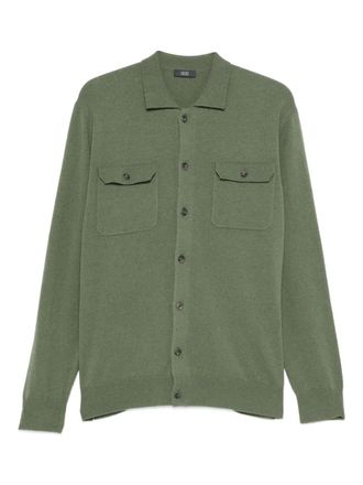 Hosio Cardigan con taschino - Verde