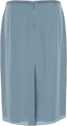 Gucci Womens Silk Skirt Blue