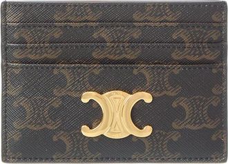Celine Celine Triomphe Canvas & Leather Card Case