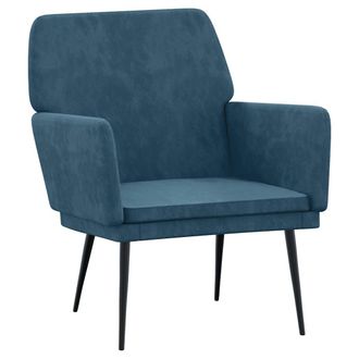 vidaXL Sill&oacute;n De Terciopelo Azul 62x79x79 Cm Vidaxl