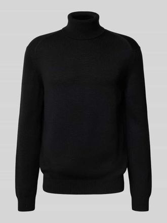 A|X Armani Exchange Regular Fit Rollkragenpullover aus Schurwoll-Mix Modell Lupetto in Black, Größe XL