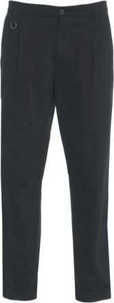 Paolo Pecora Broeken, Heren, Zwart, S, Katoen, Stijlvolle Broeken